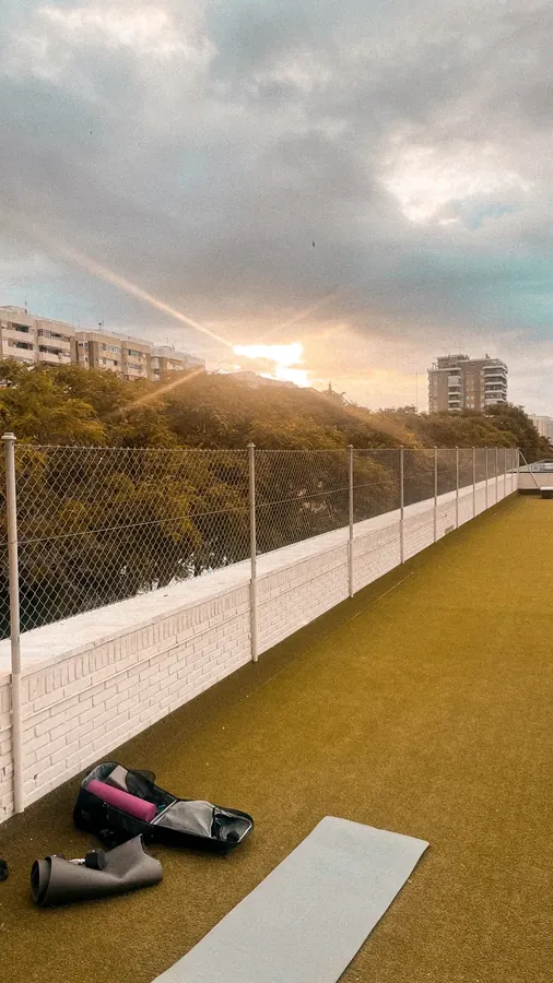 Pista deportiva en la azotea de un edificio del centro de Málaga